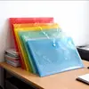 Bolsa para documentos A4 engrosada, bolsa transparente con patrón diagonal y broche de presión, bolsa para archivos de datos, bolsa colorida para almacenamiento de documentos de oficina, bolsa duradera