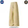 Conjunto de moletom de alta qualidade da marca NASA, moderno, com zíper parcial e gola alta, para homens, um conjunto completo de moda casual para primavera e outono.
