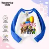 Roupas Infantis para Meninos Camiseta de Manga Longa Periféricos do Roblox Roupas Infantis Tops Meninos e Meninas Camisetas Básicas