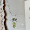Colar de Uva Verde de Alto Padrão para o Verão Estilo Mori-kei Pastoral Design Simples Moderno Senso de Design Corrente para Clavícula Nicho Feminino