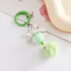 Popular Transfronteiriça Laço de Fita Veludado Orelhudo Boneca de Três Anos Chaveiro Cartoon Acessórios Chaveiro Colorido Doce