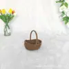 Bolso Tejido a Mano Cesta Bolso de Mano Souvenir Almacenamiento de Bolsos Paja Mimbre Cesta de Ratán Cesta de Imitación de Ratán Cesta de Flores de Mimbre