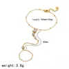 Conjunto de Joias Elegante de Colar e Pulseira com Zircônia Multifacetada, Sensação de Luxo Leve e Alto Padrão, Colar de Aço Inoxidável Cravejado com Diamantes em Ouro 18K