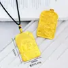 Novo Estilo Colar com Pingente de Buda em Cobre Banhado a Ouro com Design de Nuvem Auspiciosa e Colar com Pingente de Paz, Atacado do Fabricante