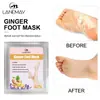 Máscara esfoliante para pés transfronteiriça para remover pele morta, calos e hidratar, máscara de gengibre para cuidados com os pés, Amazon AliExpress