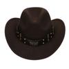 Sombreros para Hombre Transfronterizos, Sombreros Vaqueros Occidentales Europeos y Americanos, Sombreros de Jazz de Lana, Sombreros de Sol para Mujer para Exteriores, Sombreros Negros para Adultos