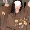 Camisetas de Verano a Juego para Pareja [Algodón Puro Peinado] Nuevo Estilo 2026 Súper Populares Camisetas de Manga Corta de Oso de Mantequilla para Mujer