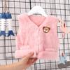 Chaleco infantil de otoño e invierno de doble cara de forro polar coral, chaleco cálido para bebés, niños y niñas, chaleco para usar dentro y fuera, ropa infantil al por mayor