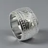 Anillo de Acero de Titanio con Runas de Moda Más Vendido para Hombres, Joyería Vintage de Personalidad de Moda, Anillo Vikingo para Hombres al por Mayor
