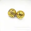 Abalorios redondos de cloisonné de Beijing Yonghe chapados en oro antiguo de alta retención de color, accesorios de joyería esmaltada, pulsera DIY, accesorios para ropa