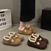 Zapatos Birkenstock completamente cerrados para mujer 2026 invierno casual moda cálidos con forro de terciopelo zapatos de algodón engrosados suela gruesa que aumenta la altura puntera zapatillas para mujer
