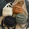 Bolso tote casual de pana para mujer, nuevo de primavera, color liso, estilo universitario, bolso pequeño cruzado de un solo hombro para chicas, moderno