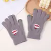 Guantes Lindos de Oso Otoño e Invierno para Mujer Calientes Estilo Coreano Estudiante Guantes Resistentes al Viento y al Frío con Pantalla Táctil Forro de Felpa y Engrosados
