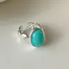Anillo Abierto Ajustable con Gota de Aceite de Nuevo Color Anillo Dopamina Diseño de Nicho Tacto Exquisito Anillo para Dedo Índice
