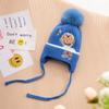 Sombrero de otoño e invierno para niños, sombrero de lana para bebé con forma de oso, cálido, lindo, para niñas, grueso, sombrero tejido para bebé para invierno, venta al por mayor