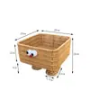 Cesta de frutas de mimbre sintético, diseño lindo de Minion, cesta de pan tejida para escritorio, cesta de almacenamiento para sala de estar y cocina, organizador de bocadillos