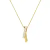 Collar Desconocido para Mujer Colgante de Doble Anillo Anillo Cruzado Estilo Famoso de Internet ins Cadena para Clavícula de Lujo Ligero de Nicho para Verano