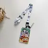 Totoro Barrio Sésamo Tarjeta de Pecho de Estudiante Tarjeta con Cuerda Larga Tarjeta de Comida Cubierta Protectora Tarjeta de Acceso Tarjeta de Autobús Set de Tarjetas Hebilla Tarjeta Antiperdida