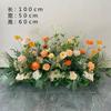 Serie Mori hilera de flores de suelo camino de flores simulación camino de flores plomo flor falsa flor flor arte escena diseño ceremonia de boda paisaje decoración blanca verde