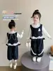 Conjunto Elegante de Otoño para Niñas de Manga Larga 2026 Nuevo Conjunto de Tres Piezas de Mezclilla a la Moda para Niños Ropa Moderna para Bebés de Primavera y Otoño