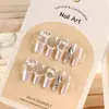Livro Vermelho de TikTok Explosões Patch de Unha Arte de Unha Fototerapia Usando Peças de Unha Dez Peças de Código-dividing Boutique Unha de Mão