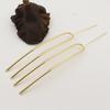 Cobre puro arqueado duplo reto gancho de cabelo gancho de cabelo DIY Hairpin Headwear Headwear Acessórios básicos Acessórios