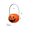 Linterna de Calabaza Portátil para Niños para Halloween Cubeta para Dulces Decoración Transfronteriza para el Día de Halloween Accesorios Cubeta de Calabaza Divertida para Dulces