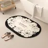 Tapete de Chão de Lama Diatomácea Estilo Nórdico para Casa, Banheiro, Porta de Banheiro, Absorvente de Água, Antiderrapante, Resistente ao Desgaste, Resistente à Sujeira, Fácil de Limpar
