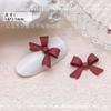 Cyber Celebrante Nail Art Laço Joia Estéreo Pintura Fita Vermelha Liga Metálica Fosca Decoração Broca de Unha
