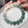 Pulsera Popular de Semillas de Bodhi para Mujer en Transmisión en Vivo, Pulsera Personalizada Hecha a Mano de Estilo Antiguo para Hombre, Versátil Pulsera de Semillas de Bodhi Rosa de Amistad de una Sola Hila