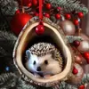 Coruja Transfronteiriça Decorações de Natal de Animais Pingentes para Árvore de Natal Pingentes Planos de Acrílico Pingentes para Carro