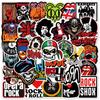 50 folhas de adesivos de grafite de cantor de rock estojo de viagem guitarra carro computador adesivos de PVC à prova d'água