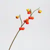 Calabaza Pequeña de Fruta y Verdura Artificial, Calabaza Dorada Pequeña, Flor Artificial, Rama de Fruta, Paisajismo Artístico Floral, Adornos de Decoración para Maquetas de Hogar