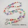 Bolso Cruzado de Perlas Irregulares Lanyard Largo Portátil para Teléfono Móvil Lanyard Sencillo de Perlas para Teléfono Móvil Cadena para Teléfono Móvil Cadena Cadena