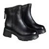 Botas de algodón forradas de felpa para mujer, nueva colección otoño/invierno 2026, marrones, estilo británico, Botas Martin de media pantorrilla, Botas Chelsea de suela gruesa, Botines
