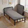 Cama individual plegable para uso doméstico, extra gruesa, simple, adecuada para siestas en la oficina, descansos de almuerzo en dormitorios, camas pequeñas para apartamentos de alquiler, cama de hierro para adultos