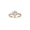 Anillo Abierto Redondo de Cristal Simple~Zircón Estilo Coreano Estilo Ins Exquisito Diseño de Anillo de Alta Gama Joyería para Mujeres