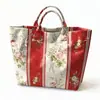 2026 Nova Bolsa de Mão Transfronteiriça Temu Site Independente Impermeável PVC+Lona Portátil para o Dia a Dia Bolsa de Ombro Bolsa Tote