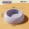 Tigela de Gato em Formato de Rosca Tigela Cerâmica para Gato Comer Tigela de Água Duas em Uma Tigela de Comida para Pet Tigela de Comida Não Fácil de Derrubar Protetor de Pescoço