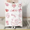 Manta de franela con estampado digital de Amazon, superventas transfronterizo, manta para regalo del Día de San Valentín, manta para las cuatro estaciones, manta de aire acondicionado