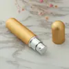 Frasco Dispensador de Perfume Redondo Personalizado de 5ml, Frasco Spray Vazio de Alumínio Eletroquímico e Vidro, Frasco Spray Vazio Hidratante, Impressão de Logo