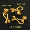Hebilla de conexión de plata esterlina S925 chapada en oro, hebilla S de dragón tridimensional, hebilla de capullo de flor de carpa, joyería de pulsera, accesorios de joyería tejida DIY
