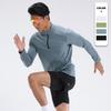 Ropa Deportiva de Exterior de Manga Larga de Secado Rápido para Hombre Primavera y Otoño Tops Deportivos de Media Cremallera Camiseta Ropa para Ciclismo Running Yoga Fitness