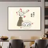 Pintura decorativa de restaurante Ruyi de caqui que significa buena pintura para colgar en la pared del comedor, pintura de alta calidad para sala de estar individual, nuevo mural de estilo chino
