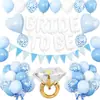 Bestseller transfronterizo Decoración para despedida de soltera BRIDE anillo de diamante globos en forma de corazón adecuados para arreglos de despedida de soltera