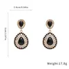 Pendientes de Colgante Lágrima Tachonados de Diamantes Estilo Retro Francés Aguja de Plata Pendientes de Botón Estilo Palacio de Moda Pendientes de Gama Alta Nicho Venta al por Mayor