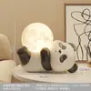 Luminária de Noite Panda Fofo Decoração de Mesa Prática Quarto Quarto de Crianças Decoração de Mesa de Cabeceira Casa Presente de Mudança Mão