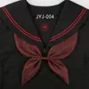 Estudiantes japoneses estilo universitario JK uniforme camisa traje de marinero accesorios gratis corbata de pez dorado corbata de lazo femenina