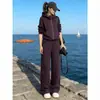 Conjunto deportivo de estilo casual para mujer, otoño, transfronterizo, cremallera, sudadera con capucha, versátil, rejuvenecedor, largo, cordón, pantalones de pierna ancha, moderno