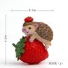 Série Quente Comida Ouriço Figura Super Fofa Pequena Fresca Criativa Boneca Paisagística Enfeite DIY de Mesa Boneca